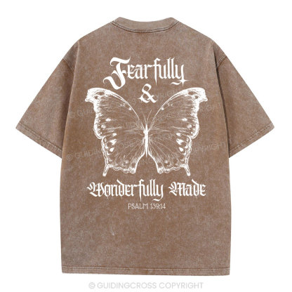 Fearfully And Wonderfully Christian Washed T-Shirt