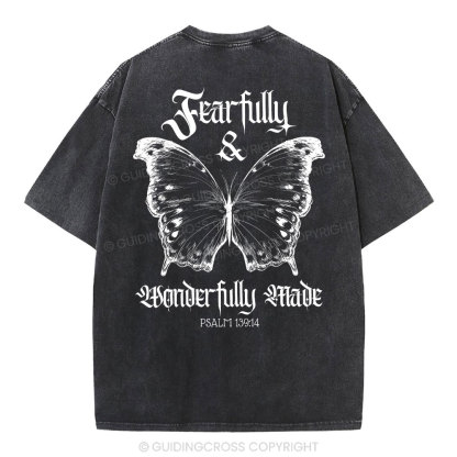 Fearfully And Wonderfully Christian Washed T-Shirt