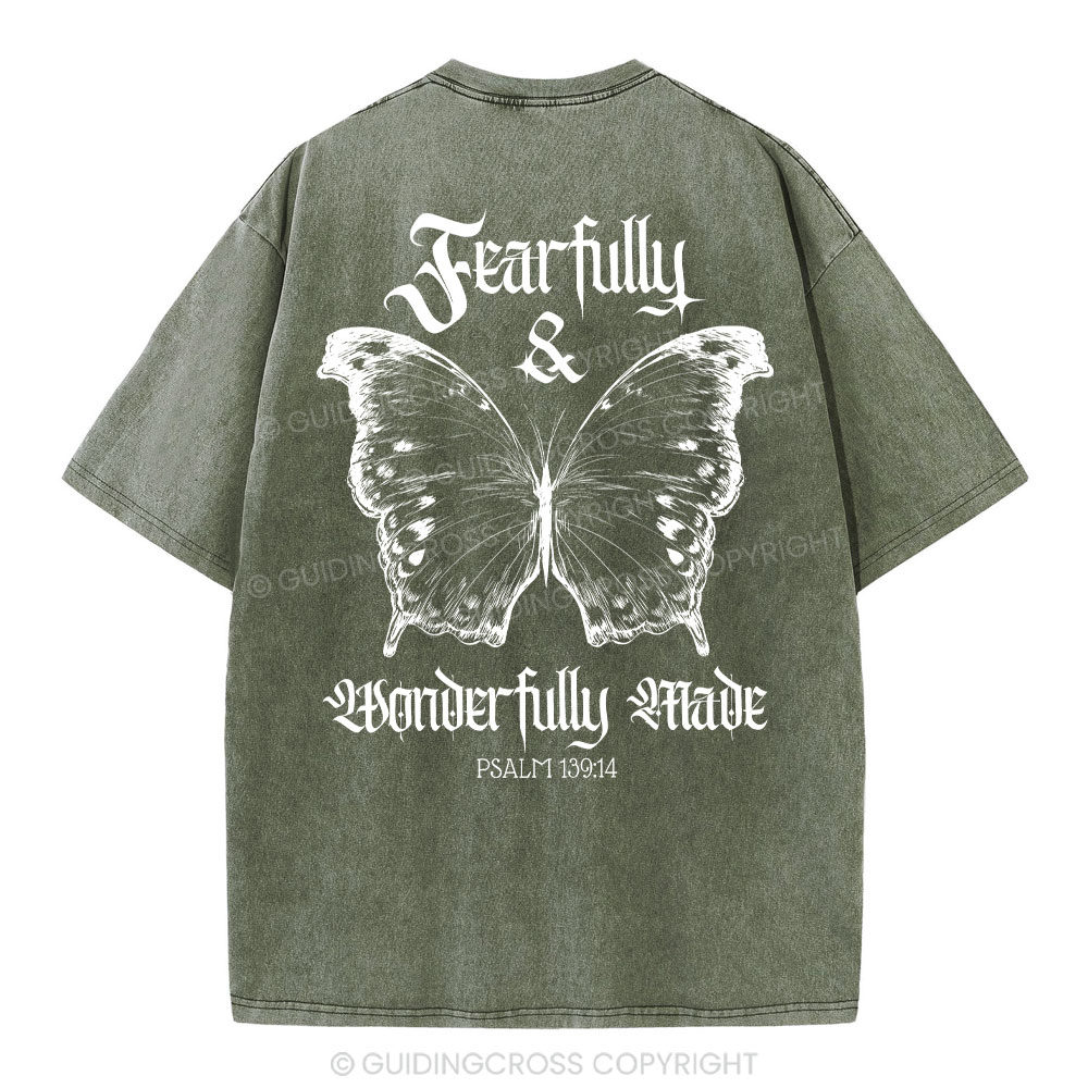 Fearfully And Wonderfully Christian Washed T-Shirt