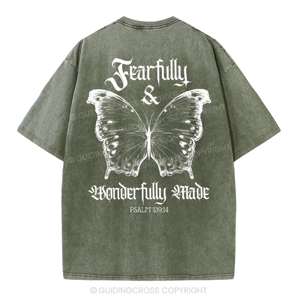 Fearfully And Wonderfully Christian Washed T-Shirt