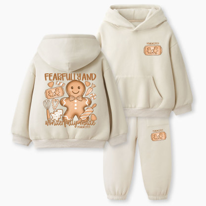Fearfully And Wonderfully Made Christian Kid Fleece Hoodie Set