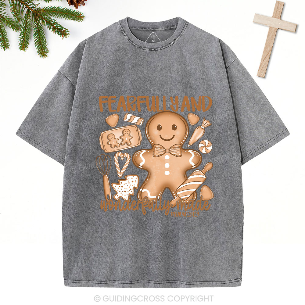 Fearfully And Wonderfuly Made Christian Washed T-Shirt