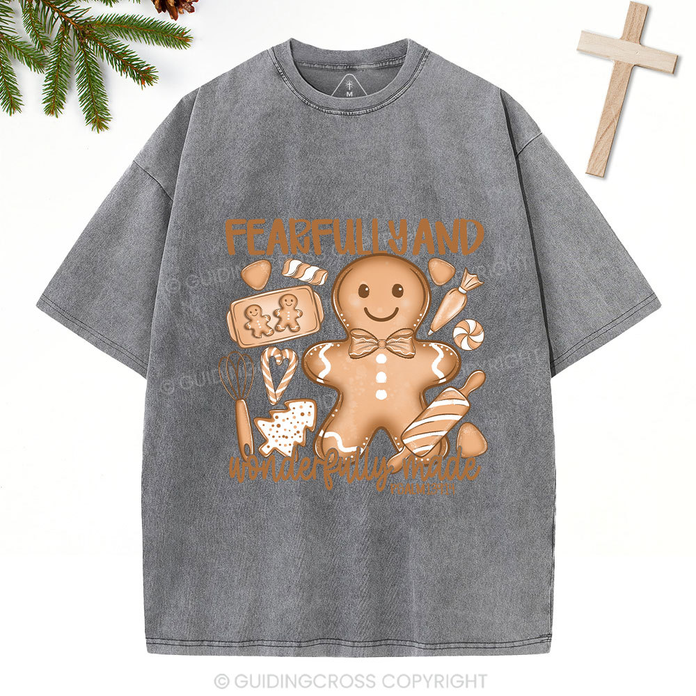 Fearfully And Wonderfuly Made Christian Washed T-Shirt