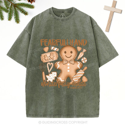 Fearfully And Wonderfuly Made Christian Washed T-Shirt