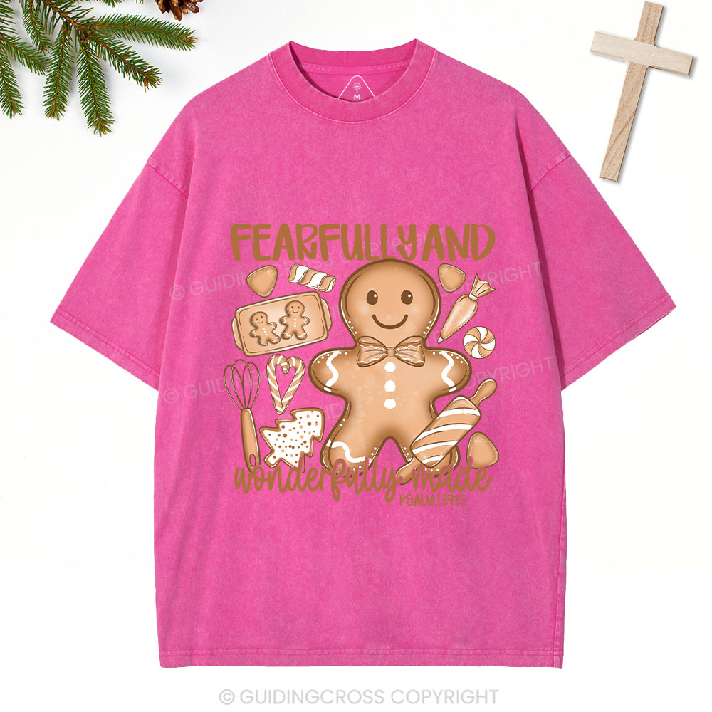 Fearfully And Wonderfuly Made Christian Washed T-Shirt
