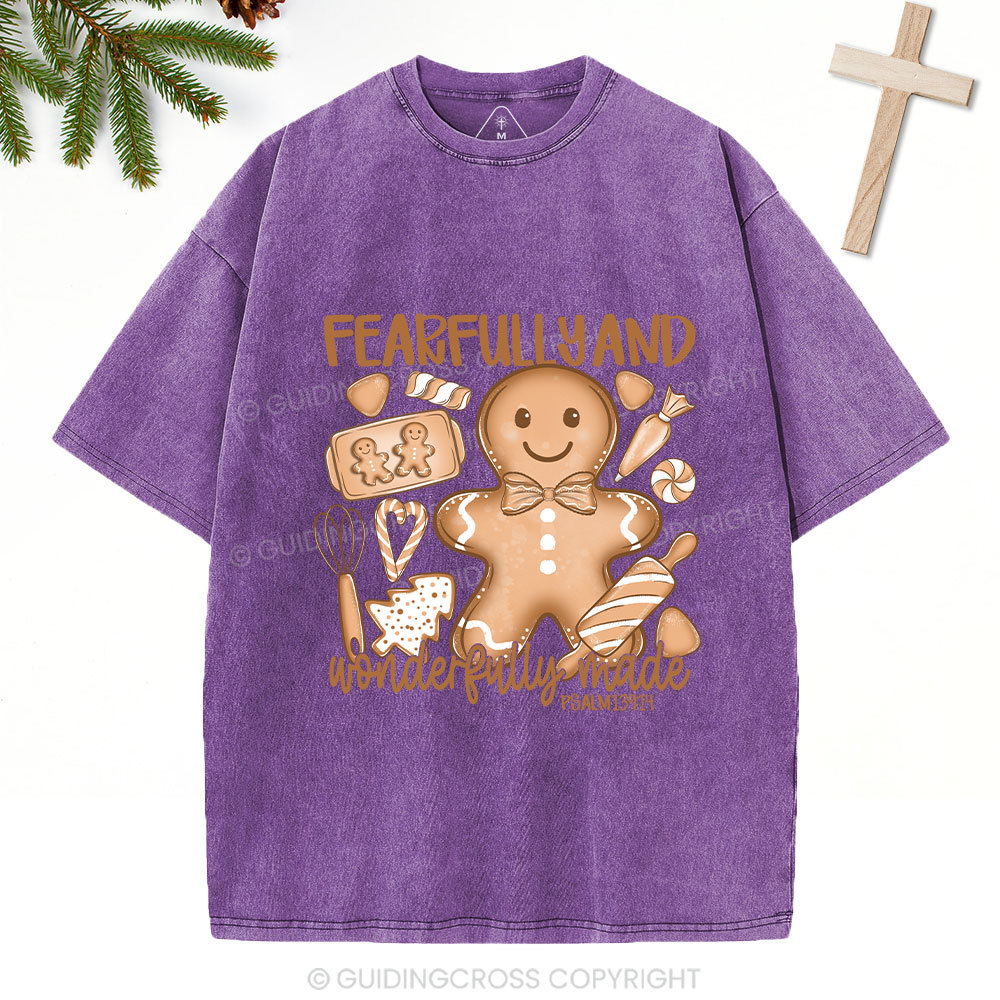 Fearfully And Wonderfuly Made Christian Washed T-Shirt