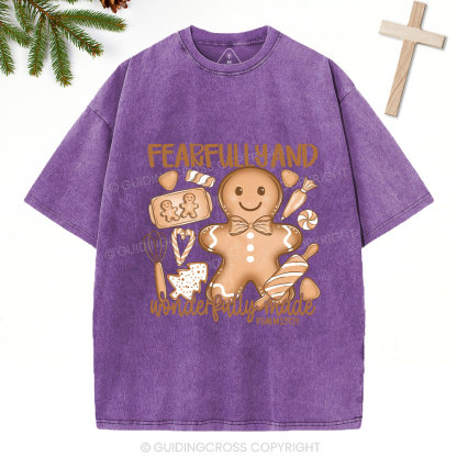 Fearfully And Wonderfuly Made Christian Washed T-Shirt