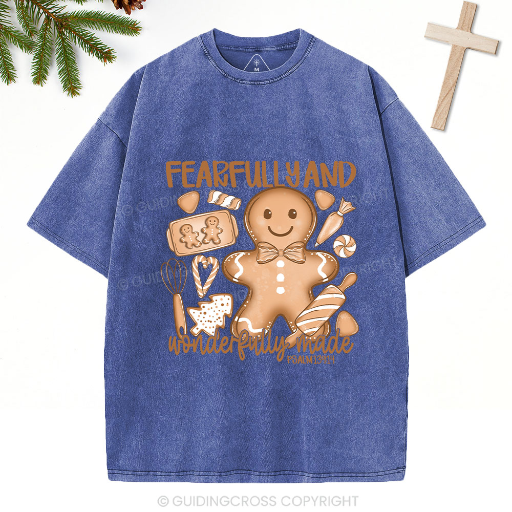 Fearfully And Wonderfuly Made Christian Washed T-Shirt