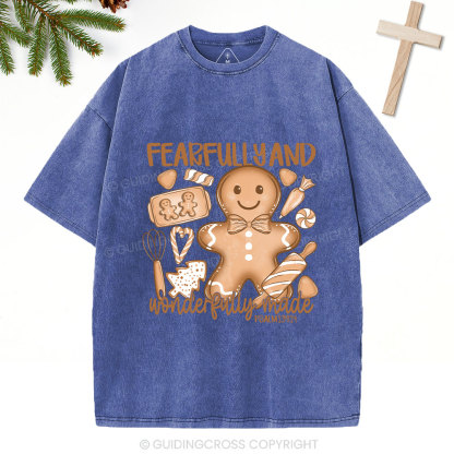 Fearfully And Wonderfuly Made Christian Washed T-Shirt