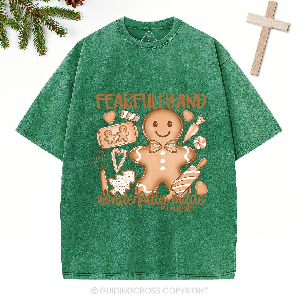 Fearfully And Wonderfuly Made Christian Washed T-Shirt