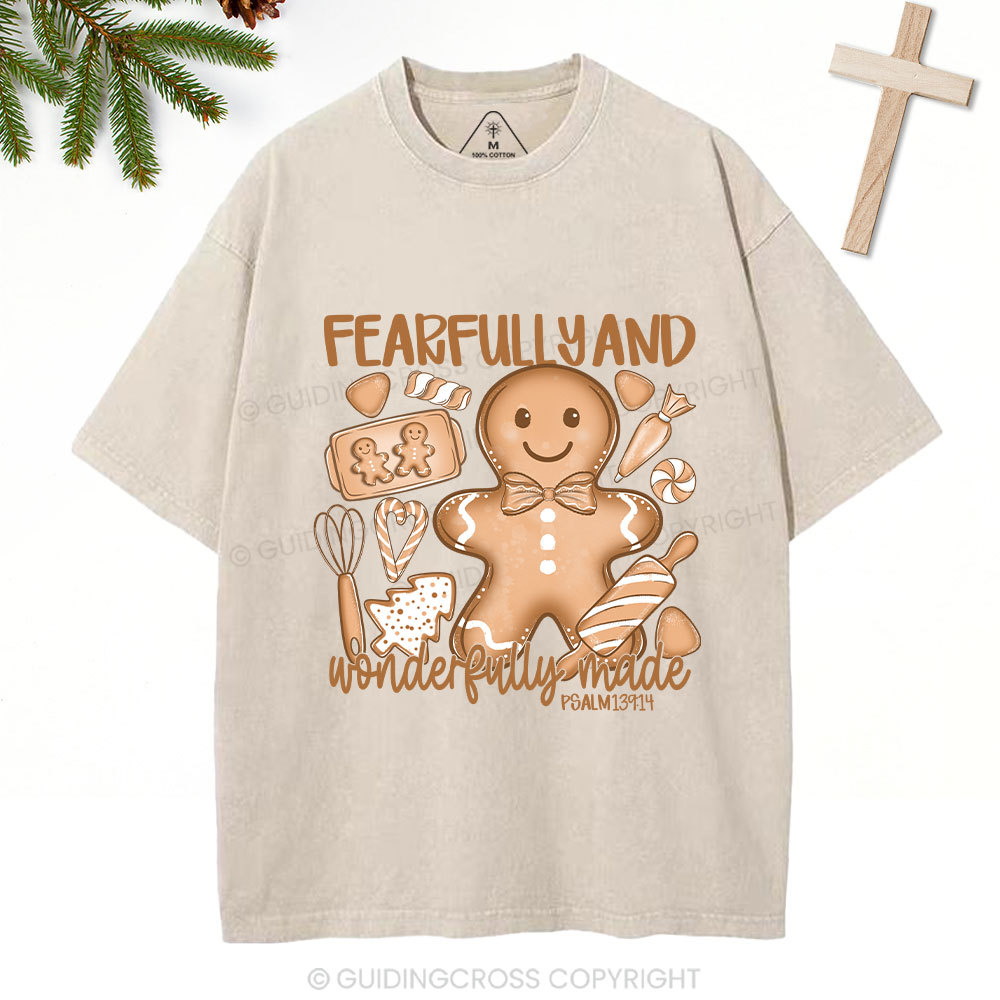 Fearfully And Wonderfuly Made Christian Washed T-Shirt