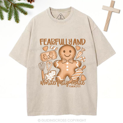 Fearfully And Wonderfuly Made Christian Washed T-Shirt