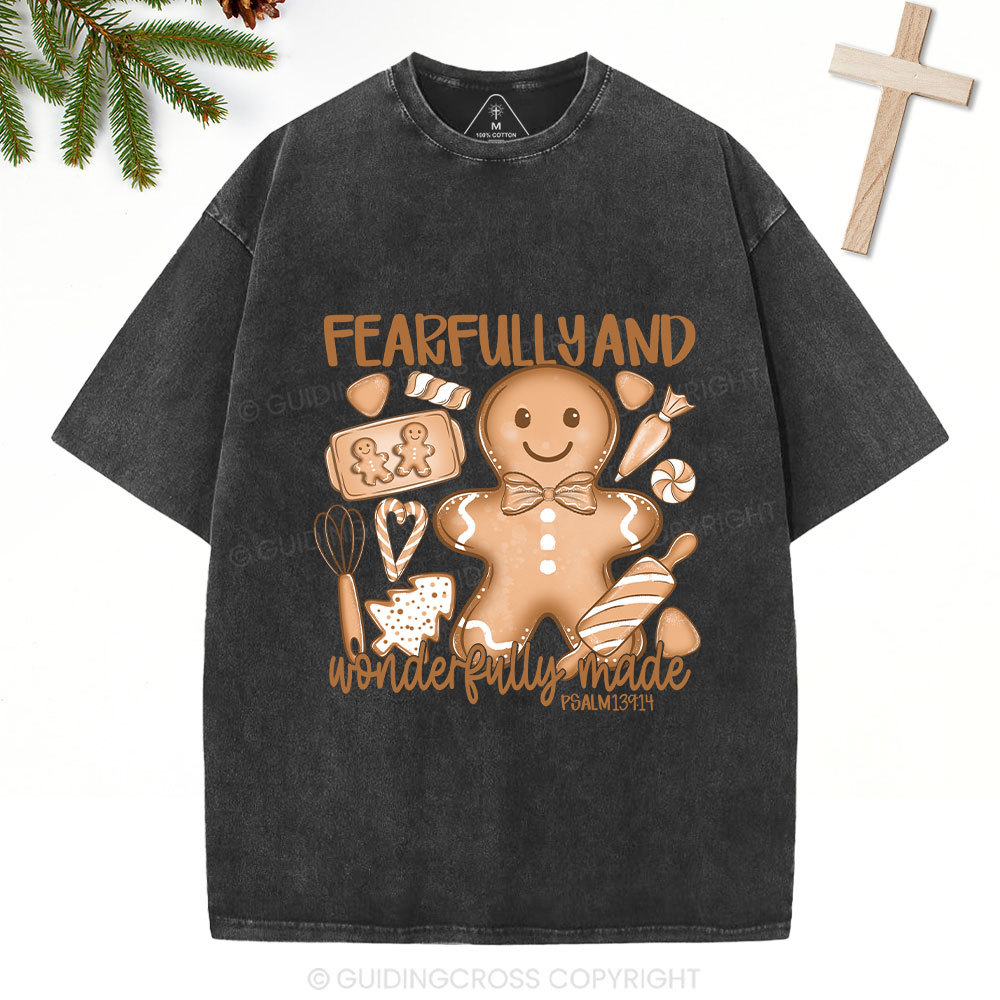 Fearfully And Wonderfuly Made Christian Washed T-Shirt
