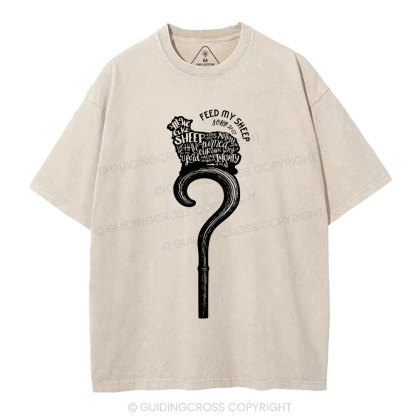 Feed My Sheep Christian Washed T-Shirt
