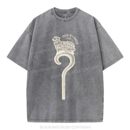 Feed My Sheep Christian Washed T-Shirt