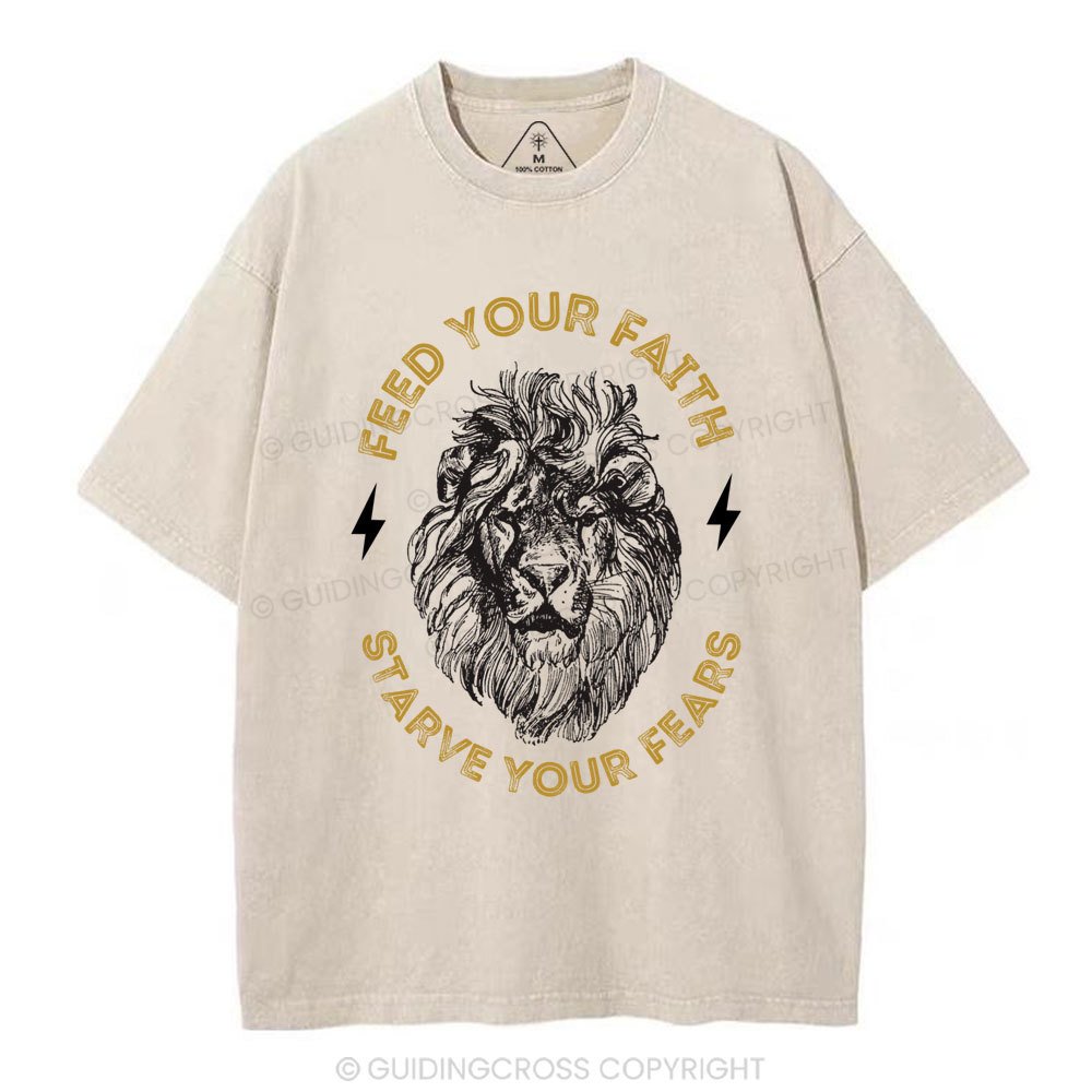 Feed Your Faith Christian Washed T-Shirt