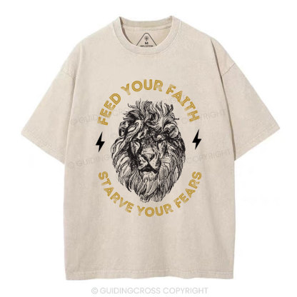 Feed Your Faith Christian Washed T-Shirt