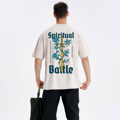 Fight The Good Fight Of The Faith Christian Washed T-Shirt