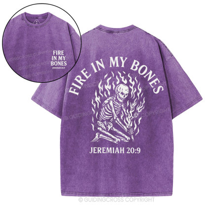 Fire In My Bones Christian Washed T-Shirt