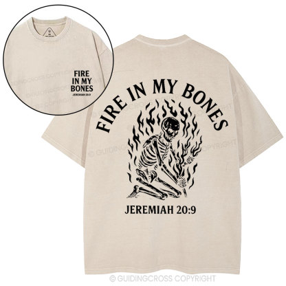 Fire In My Bones Christian Washed T-Shirt