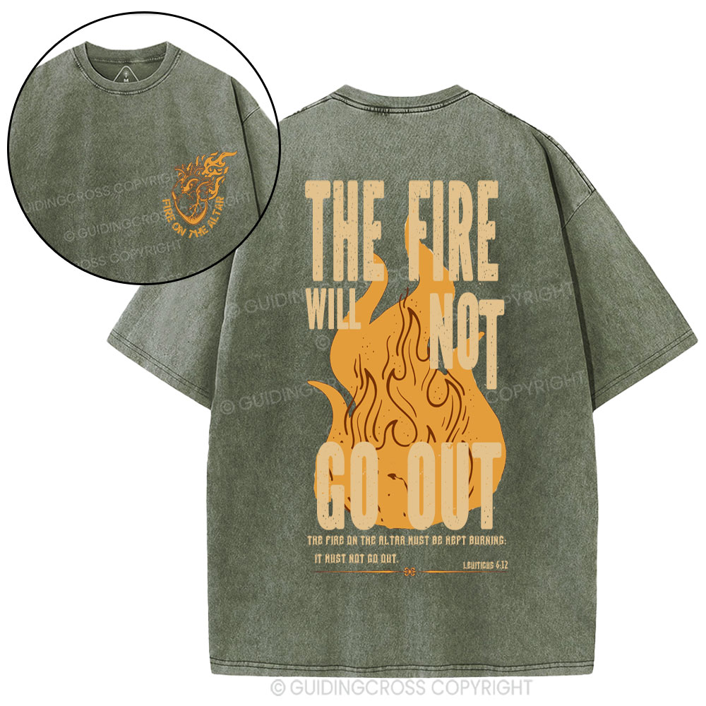 Fire On The Altar Christian Washed T-Shirt