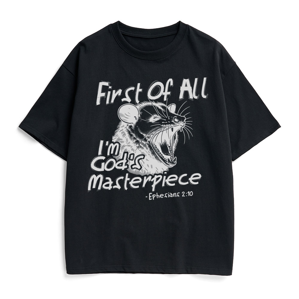 First Of All I'm God's Masterpiece Christian Heavy Cotton T-Shirt