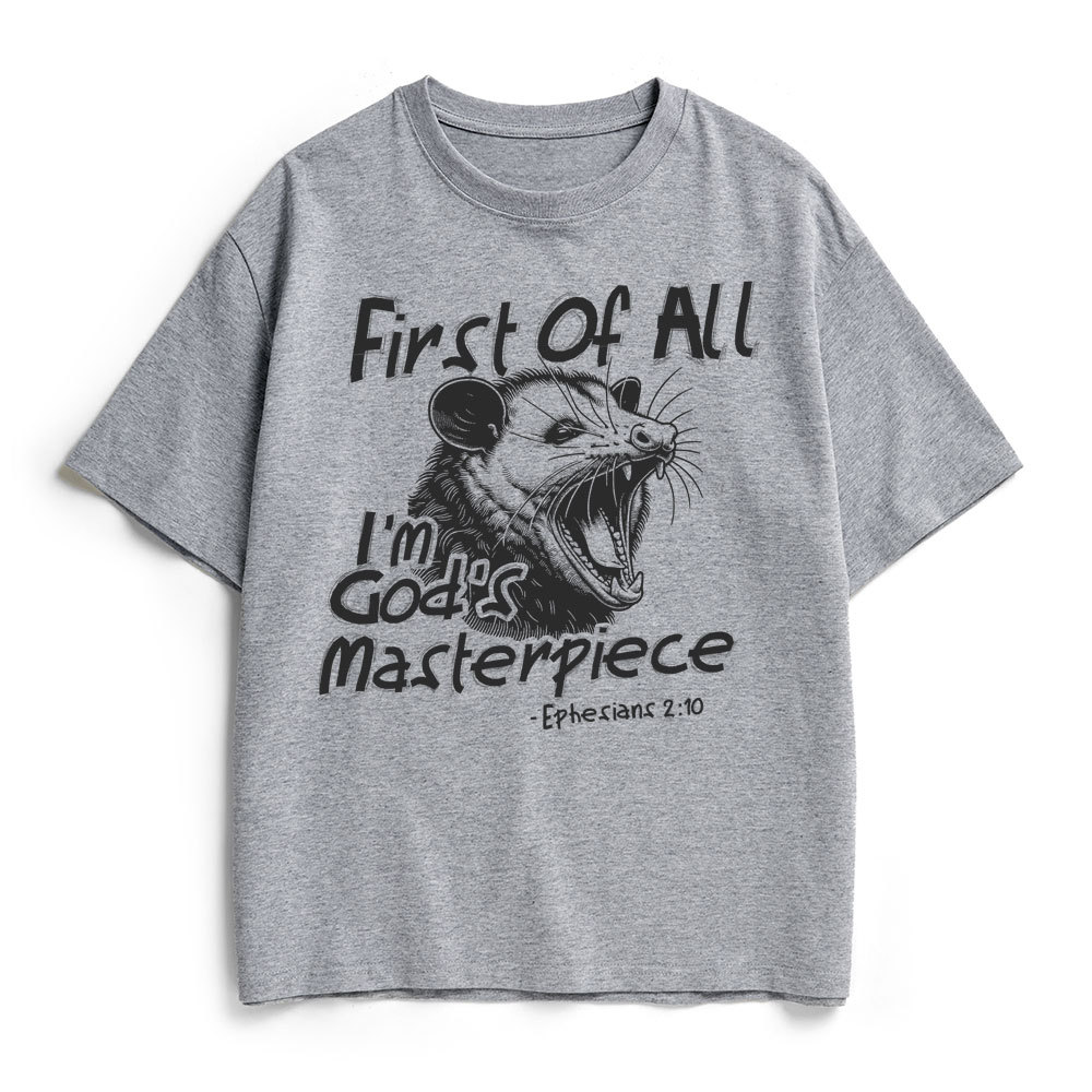 First Of All I'm God's Masterpiece Christian Heavy Cotton T-Shirt