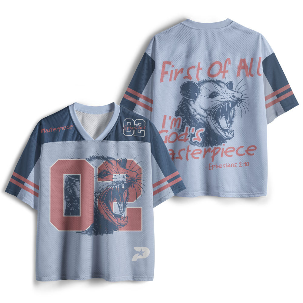 First Of All I'm God's Materpieces Christian Mesh Jersey