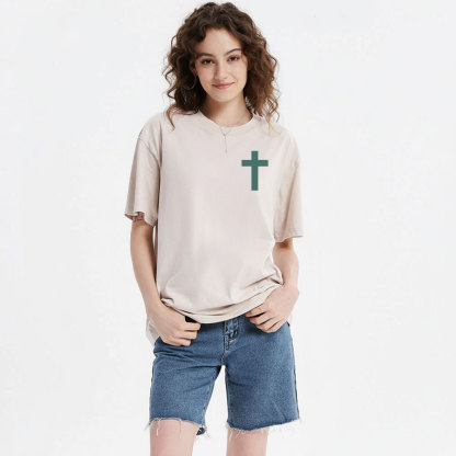 Fish Fear Me The Lord Loves Me Christian Washed T-Shirt