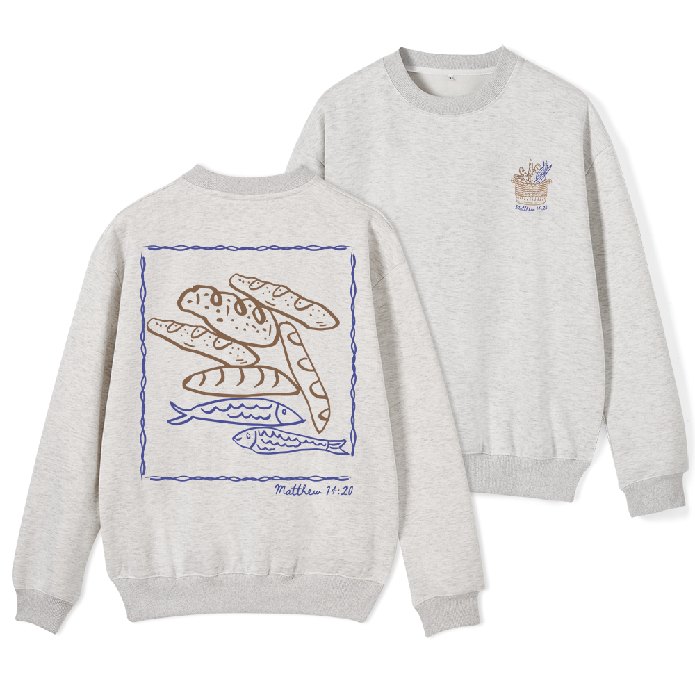Fish & Loaves Christian Fleece Sweatshirt