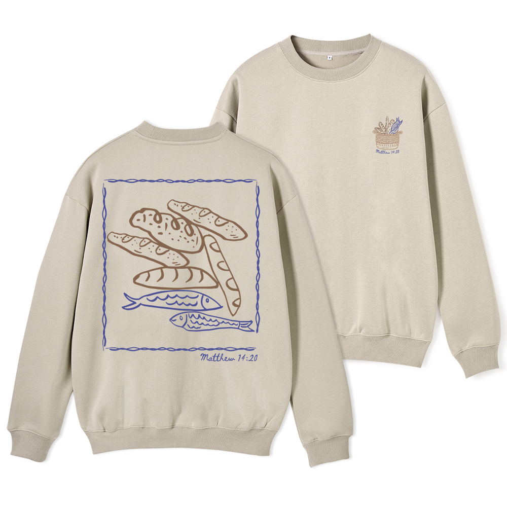 Fish & Loaves Christian Fleece Sweatshirt
