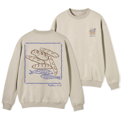 Fish & Loaves Christian Fleece Sweatshirt