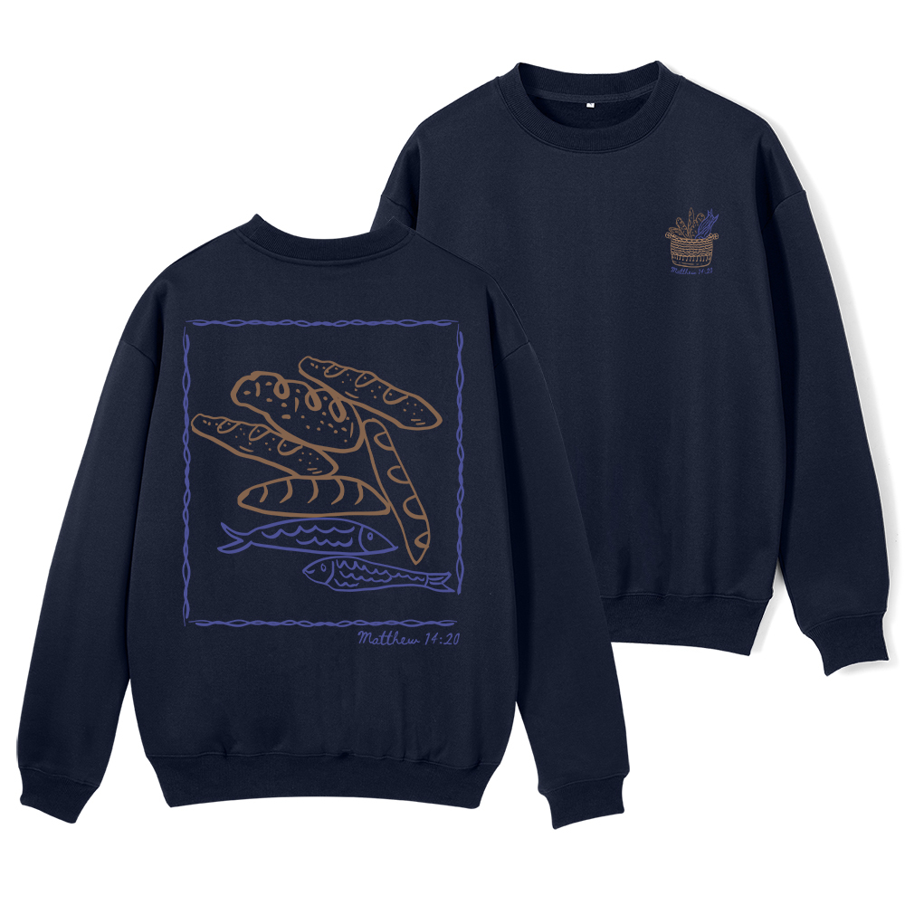 Fish & Loaves Christian Fleece Sweatshirt