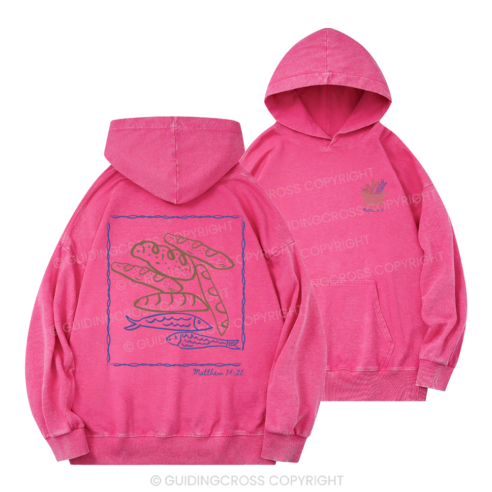 Fish & Loaves Christian Washed Hoodie