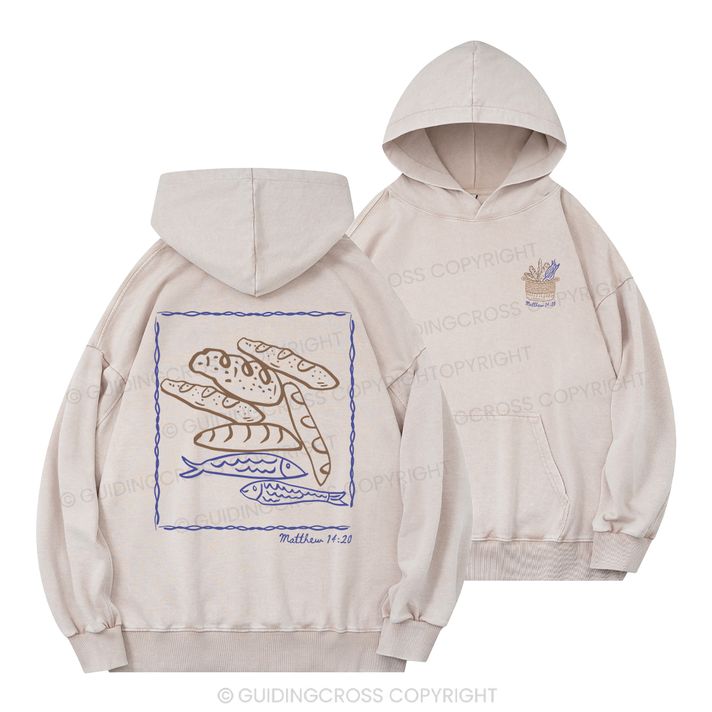 Fish & Loaves Christian Washed Hoodie