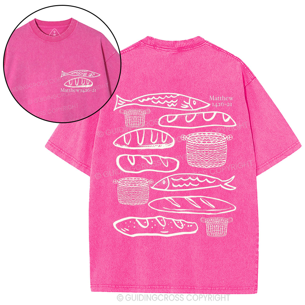 Fish & Loaves  Christian Washed T-Shirt