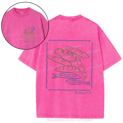 Fish & Loaves Christian Washed T-Shirt