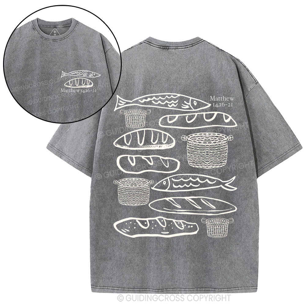 Fish & Loaves  Christian Washed T-Shirt