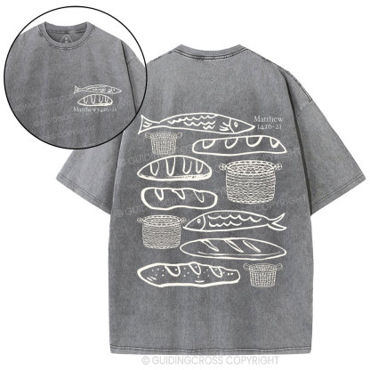 Fish & Loaves  Christian Washed T-Shirt