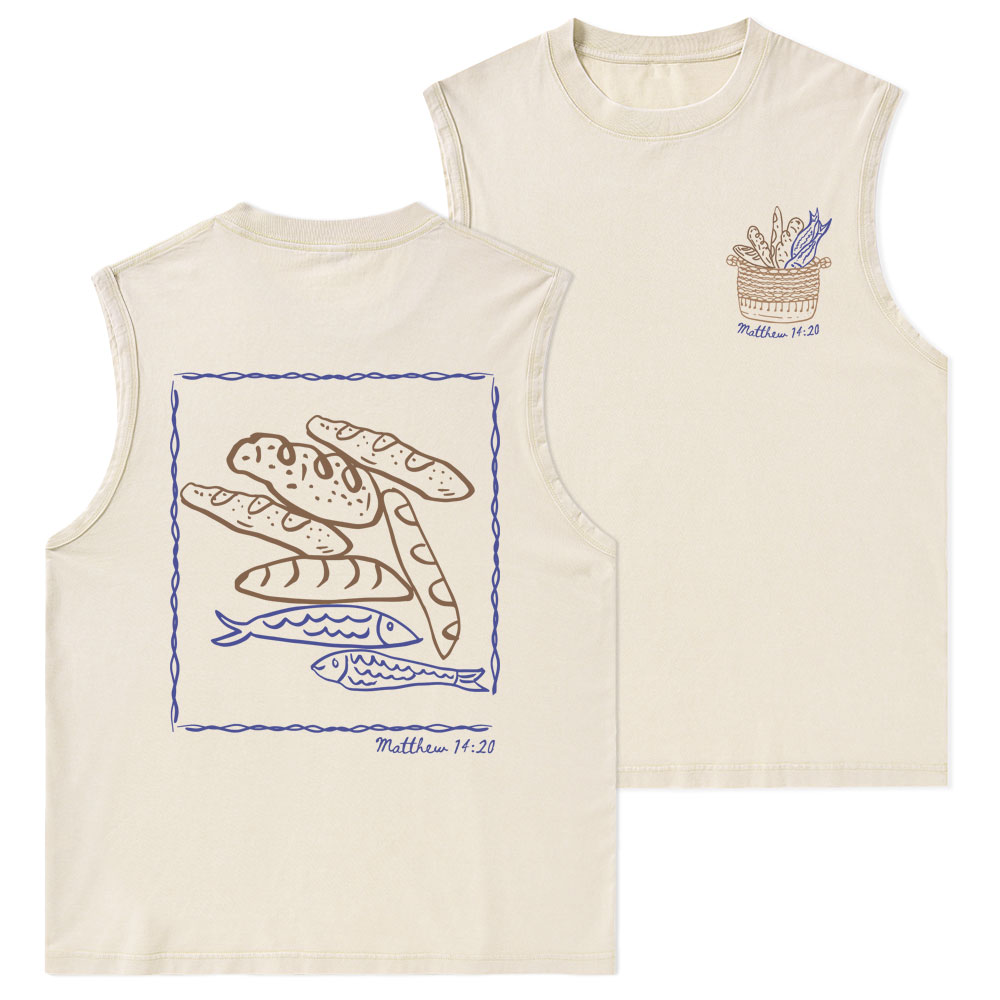 Fish & Loaves Christian Washed Tank Top