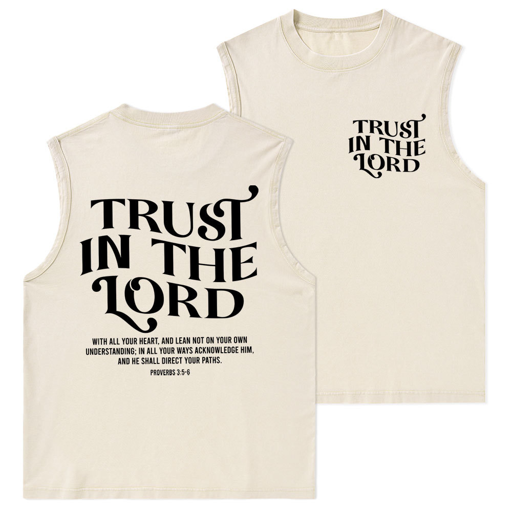 Trust In The Lord Christian Washed Tank Top