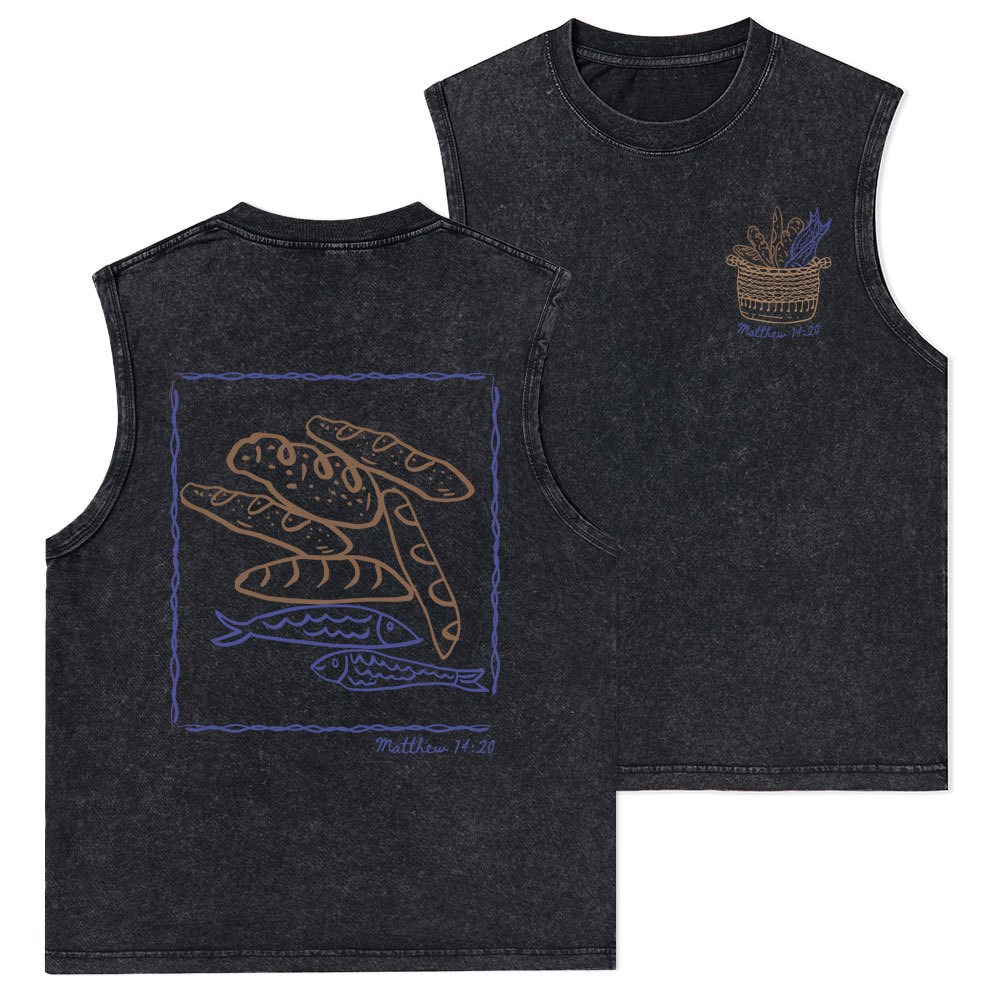Fish & Loaves Christian Washed Tank Top