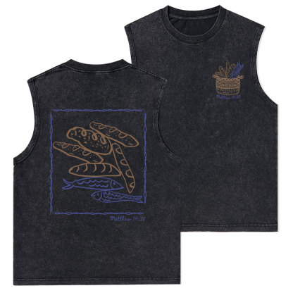 Fish & Loaves Christian Washed Tank Top