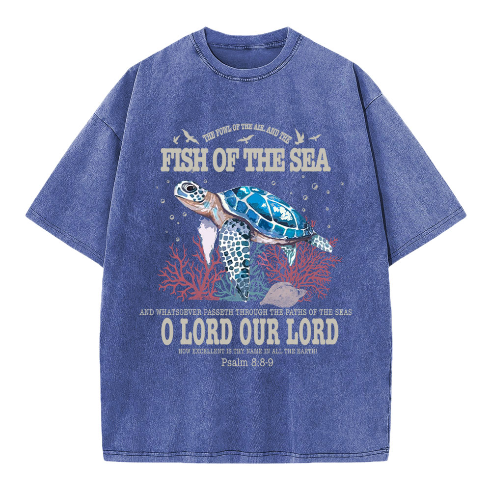 Fish Of The Sea Christian Washed T-Shirt