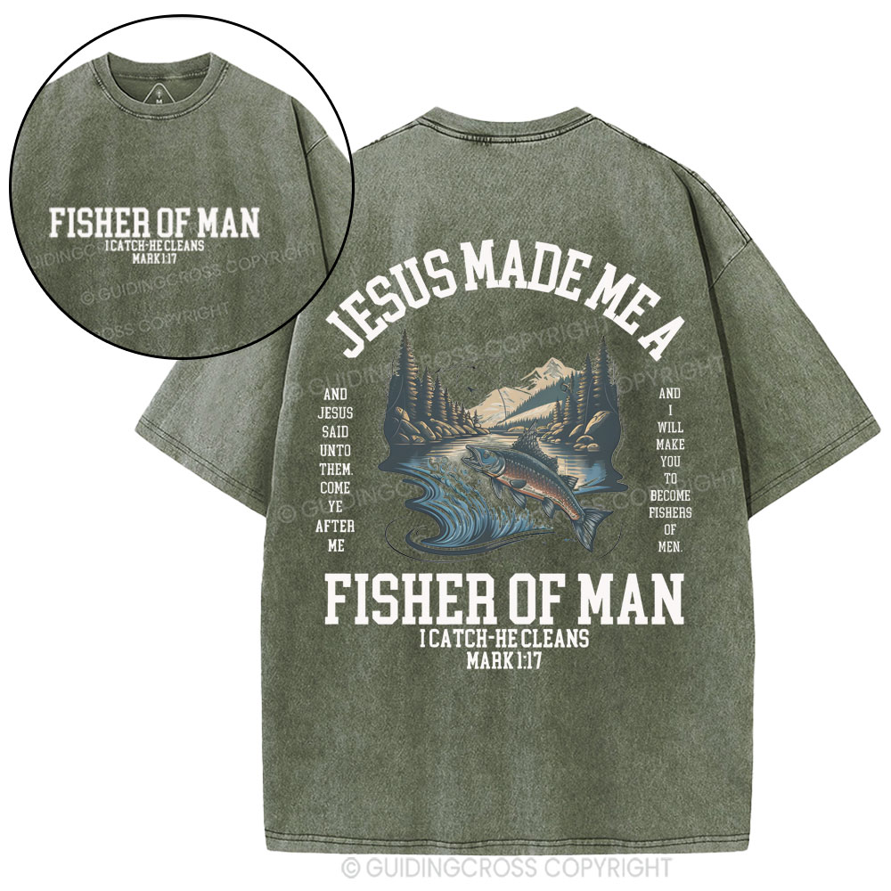Fisher of Men Christian Washed T-Shirt