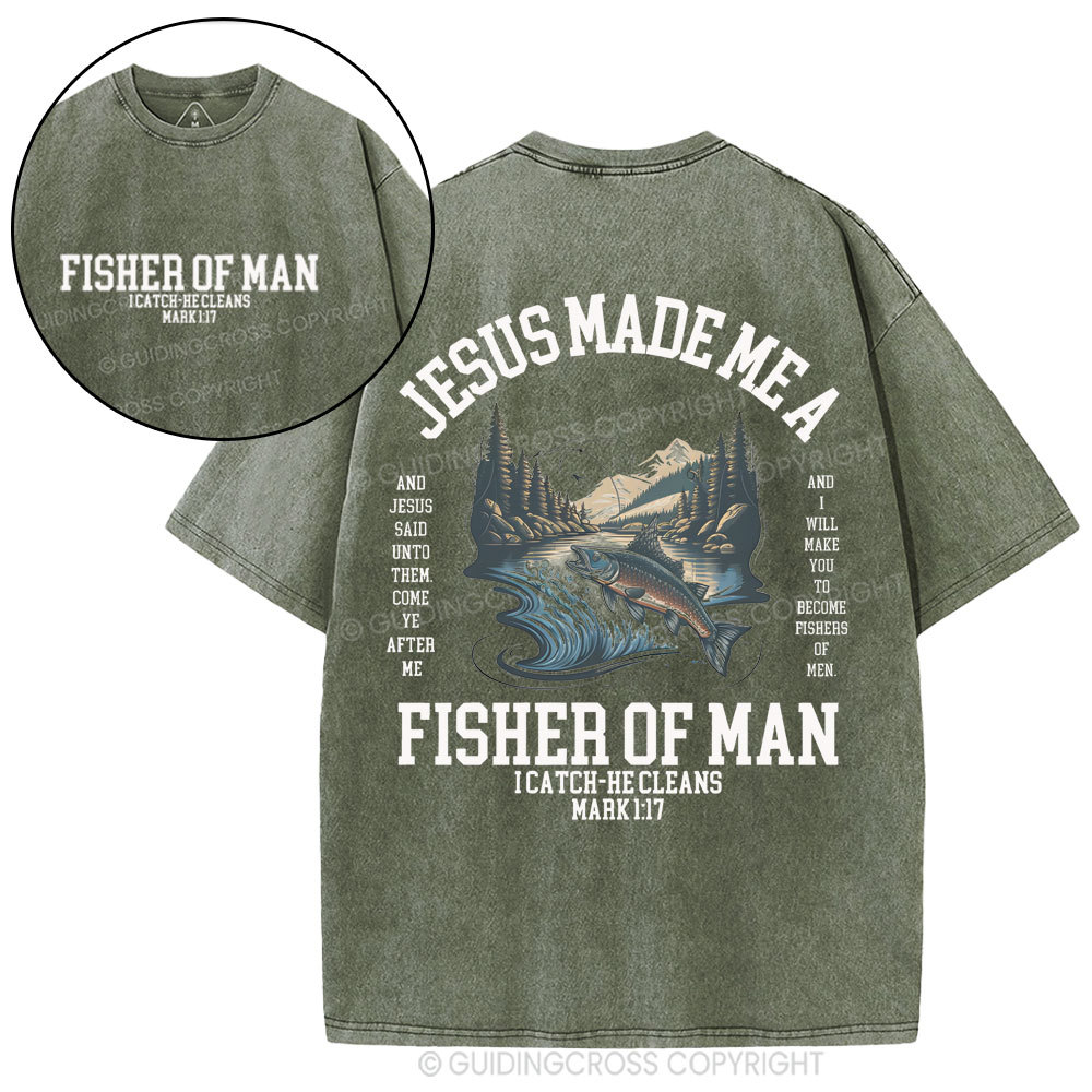 Fisher of Men Christian Washed T-Shirt