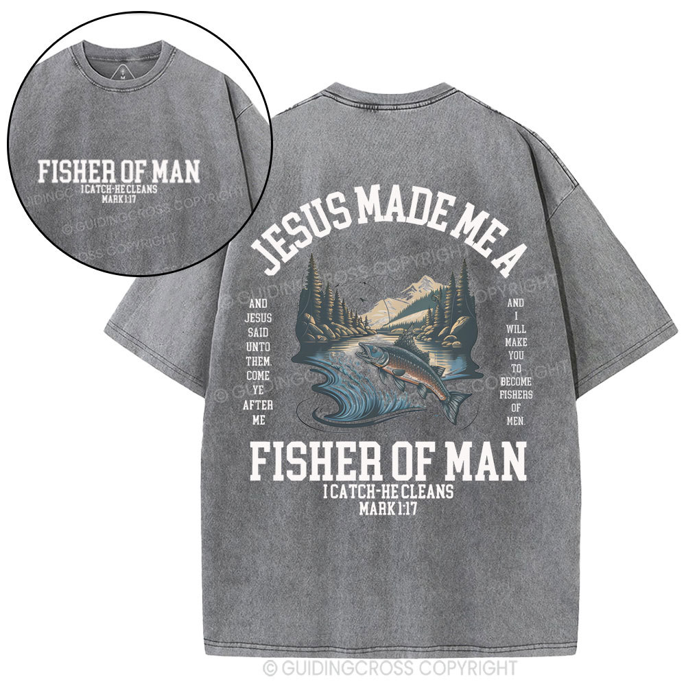 Fisher of Men Christian Washed T-Shirt