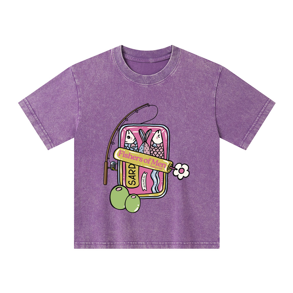 Fishers Of Man Christian Kid Washed T-Shirt