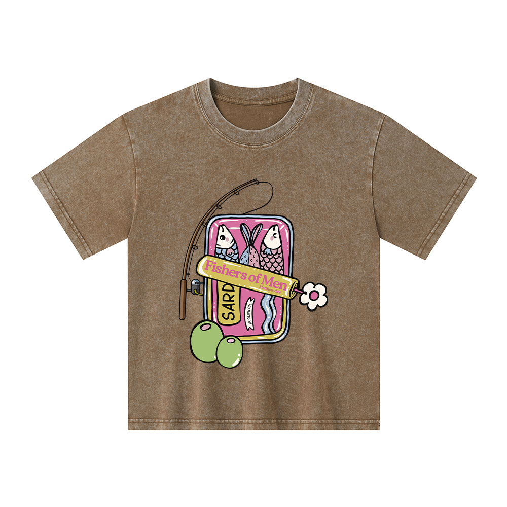 Fishers Of Man Christian Kid Washed T-Shirt