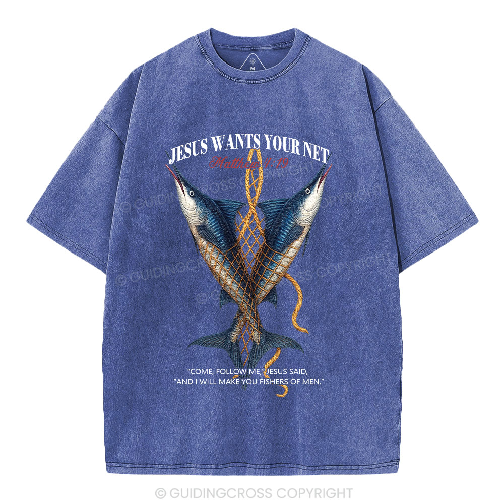Fishers Of Man Chrsitian Washed T-Shirt